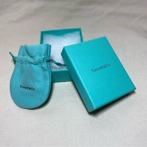 Tiffany & Co. Blue Jewelry Box and Pouch Empty